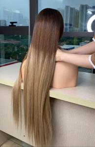 Perruque de cheveux humains vietnamiens de couleur ombrée 100% vierge et Remy Bone Straight 10 - 40 pouces pour femmes noires - Product Image 3