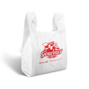T-shirt pas cher sac en plastique supermarché sacs de transport en gros sacs à provisions en plastique - Product Image 1