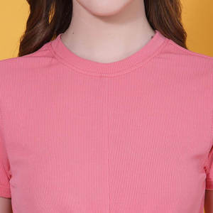 Nueva camiseta recortada de manga corta para mujer, Top corto sencillo liso a la moda para mujer, estilo único de verano personalizado informal para mujer - Product Image 6