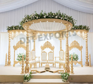 Sillas Pequeñas Modernas para Bodas, Taburetes para Mandap, Sillas de Madera de Teca para Bodas Indias, Tamaño Personalizado, Fabricante Profesional - Product Image 6