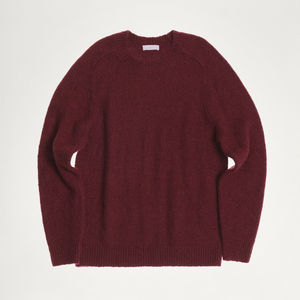 Personnalisable 100% coton hommes cou manches longues pull d'hiver de haute qualité respirant Anti-rides Anti-rétrécissement couleur marron - Product Image 1