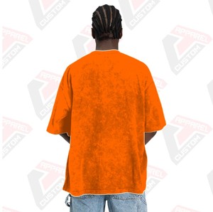 เสื้อยืดผ้าลูกฟูกผ้ายีนส์ผ้าลูกฟูกสำหรับผู้ชายซักแบบเป็นกรดสวมใส่สบายดีไซน์ทันสมัยพร้อมผ้าปะติดที่เป็นมิตรกับสิ่งแวดล้อมสำหรับฤดูร้อน - Product Image 2