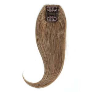 <b>Clip</b>-<b>In</b> Hair Extensions Volumizer <b>Bangs</b> Layers 12 Inch Dirty Blonde Straight - Product Image 1