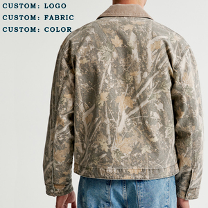 Veste bomber surdimensionnée zippée pour homme personnalisée, toile respirante, style streetwear vintage, style décontracté, style aviateur, veste en jean camouflage - Product Image 6