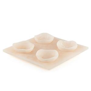 Modern Artistic White Resin Epoxy Serving Bowl Set with <b>Matching</b> Tray Premium Gift <b>Box</b> Set for Eid Ramadan and Festive Dessert - Product Image 3