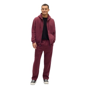 Sweat à capuche zippé pour hommes avec logo personnalisé Sweat-shirt uni en polaire à fermeture éclair couleur unie OEM ODM Sweat à capuche en molleton de coton pour hommes - Product Image 3
