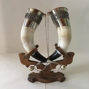 เขาควายแท้สไตล์ดั้งเดิม ขัดเงา งานฝีมือธรรมชาติ ใช้เป็นขาตั้งสำหรับงานแต่งงาน งานเทศกาล ตกแต่ง สำหรับส่งออก - Product Image 1