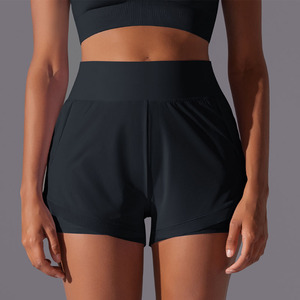 Logo personnalisé Fitness Shorts de yoga pour femmes 2 en 1 Respirant Workout Running Shorts avec poche Séchage rapide Gym Wear shorts pour femmes - Product Image 5