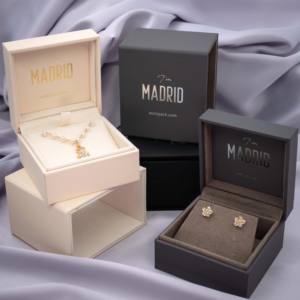 Madrid Grey <b>Small</b> Pendant <b>Jewelry</b> <b>Box</b> Custom Logo <b>Gift</b> Packaging for Luxury Touch - Product Image 6