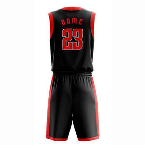 Tenues de basketball grande taille personnalisées imprimées 100 % polyester séchage rapide respirantes services ODM marques privées - Product Image 2