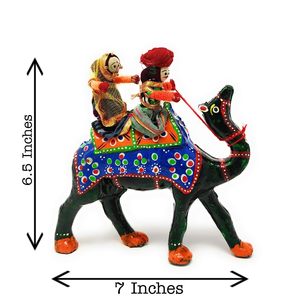 ตุ๊กตาคู่หุ่นไรเดอร์ทำจากวัสดุรีไซเคิลตุ๊กตารูปเคารพหลากสี (18*16*5ซม.) (อูฐ) - Product Image 5