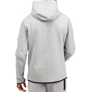 Sweat à capuche pour hommes 100% coton de qualité de luxe brodé pour bouffée impression pull thermique lourd hiver Streetwear teint uni - Product Image 3
