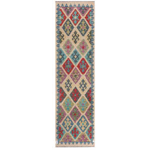 Tapis de couloir Maimana Afghanistan Kilim 293 x 80 cm - Product Image 1