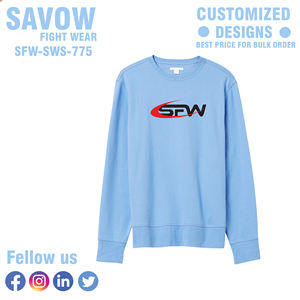 Sweat-shirt à col rond unisexe personnalisé uni broderie impression logo sweat-shirt en coton vierge de haute qualité pour hommes avec impression en relief - Product Image 5