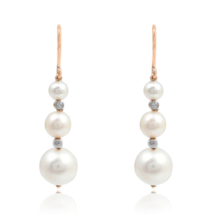 Bijoux fins personnalisés pour femmes Boucles d'oreilles pendantes en argent sterling 925 plaqué or 18 carats avec perle en vermeil et pierres précieuses - Product Image 3
