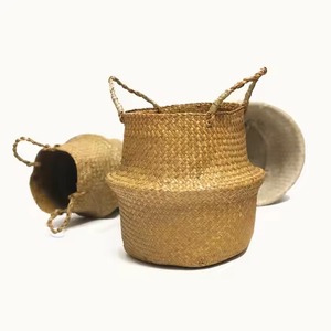 Panier de rangement tissé en gazon naturel pour vêtements, organisez votre linge avec ce bac écologique - Product Image 5