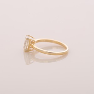 Anillo de compromiso clásico de plata de ley 925 maciza con diamante amarillo de 1.47 quilates, corte radiante, cultivado en laboratorio, con engaste de púas, ideal para fiestas. - Product Image 2