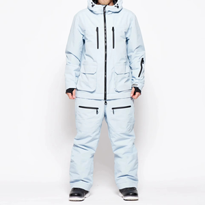 Vestes de snowboard personnalisées avec logo, coupe-vent, garde au chaud, ensemble 2 pièces : veste de ski imperméable pour homme et pantalon de ski - Product Image 2