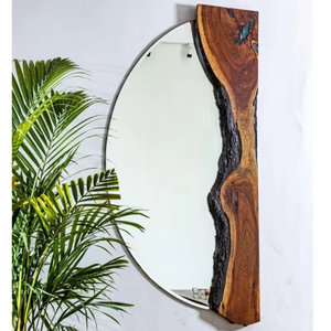 Fabricant fiable de cadre de miroir mural en bois naturel pour une décoration intérieure inspirée de l'écosystème, mettant en valeur des matériaux et un design organiques - Product Image 1