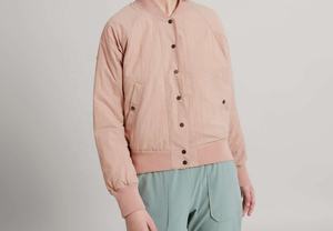 100% High Quality Natural Pink Color Wool Body Leather Sleeve for Button Varsity <b>Jacket</b> for Wholesale Price <b>Long</b> Sleeve - Product Image 5