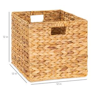 Panier en jacinthe d'eau tissé à la main avec poignée, panier de rangement pour la décoration de la maison, panier en jonc de mer de haute qualité, fabriqué au Vietnam - Product Image 6