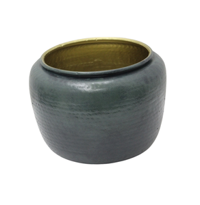 Florero de hierro decorativo de diseño moderno negro con maceta antigua gris para decoración de jardín hecho a mano al por mayor a granel - Product Image 4
