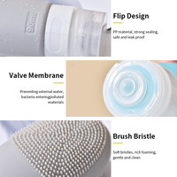 Bouteilles de voyage en silicone Récipients liquides rechargeables étanches pour shampooing, savon et revitalisant Caractéristique jetable pour voyager