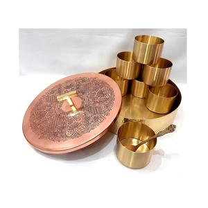 การออกแบบใหม่กล่องมัซซาล่ายทองเหลืองบริสุทธิ์ภาชนะบรรจุเครื่องเทศพร้อมกล่องเครื่องเทศทองเหลืองเจ็ดช่องสําหรับห้องครัวจาก Jamsons - Product Image 5