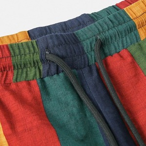 Ropa informal a rayas de algodón transpirable para hombre, camisas de manga corta y pantalones cortos con cordón, ropa de calle de verano, aspecto de solapa - Product Image 6