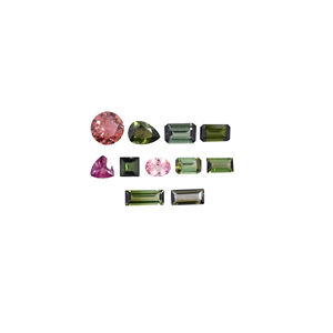 Lote de 11 Uds. De piedras preciosas sueltas de turmalina múltiple Natural de 6x6mm a 9x4mm 10.00cts, lote de piedras preciosas sueltas de forma mixta para hacer joyas, piedra - Product Image 2