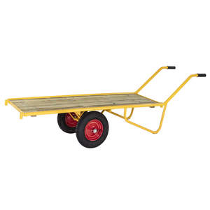 Chariot à 4 roues robuste jaune KM129PF à cadre fermé pour usage industriel, entrepôt, shopping et stockage, personnalisable OEM - Product Image 1