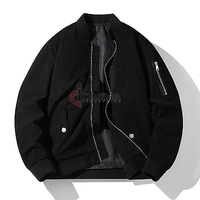 Blouson Bomber de Baseball en Toile à Col Montant pour Homme 2026 – Manteau Décontracté Coupe-Vent d'Extérieur – Vente en Gros, Logo Personnalisé