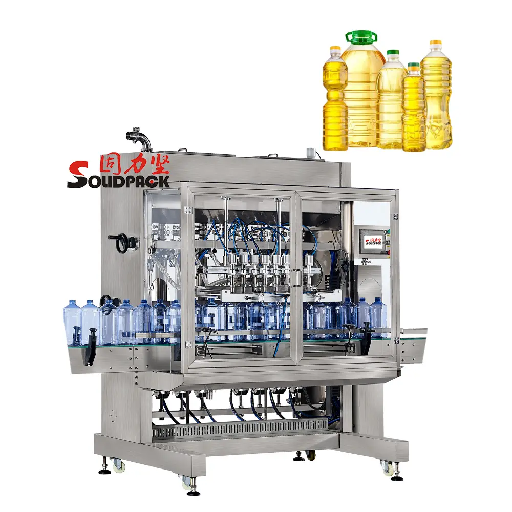 Solidpack 1kg bulk edible oil filling packing automatic bottling machine