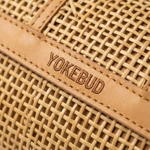 Bolso Bandolera de Yute Tejido a Mano con Ribete de Cuero para Mujer, Estilo Boho Vintage, Reutilizable, Venta al Por Mayor de Fábrica OEM - Product Image 5