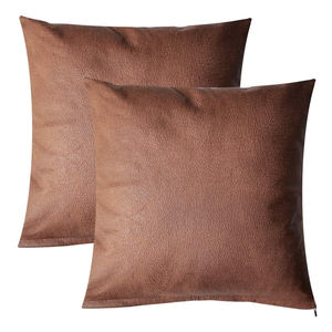 Funda de almohada de cuero de alta calidad OEM con logotipo bordado personalizado 2024 patrón de impresión uso al por mayor para hotel y hogar - Product Image 1