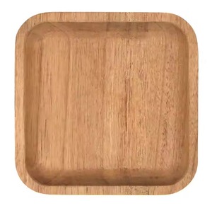 Bandeja de servicio de madera de bambú con lados profundos y asas para comida, té, aperitivos y uso decorativo en el hogar - Product Image 1
