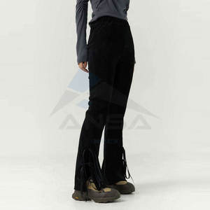 กางเกงออกกำลังกายทรงขาบานสำหรับผู้หญิง ออกแบบโลโก้ของคุณเอง กางเกงโยคะเอวสูงผ้าฝ้ายสั่งทำพิเศษสำหรับผู้หญิง - Product Image 4