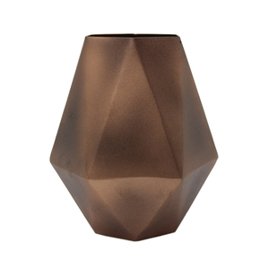 Modern Designer Tableware Decorative Diamond Shape Iron Metal Flower <b>Vase</b> <b>Copper</b> Finishing for Home and Wedding Decoration - Product Image 2
