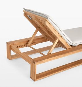 Chaise longue de luxe en teck massif, résistante aux intempéries, imperméable, pour piscine, villa, plage, mobilier de resort - Product Image 4