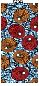 ผ้าแห้งเร็วผ้า100% โพลีเอสเตอร์สำหรับผู้ชายและผู้หญิงพิมพ์ลายขี้ผึ้งสไตล์แอฟริกัน58ความกว้างสำหรับงานแต่งงานผ้าจีบ - Product Image 2