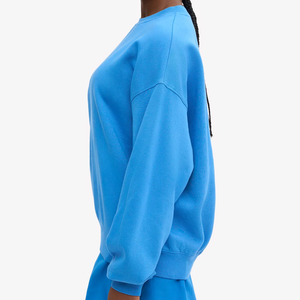 Women Casual Woven Sweatshirt Solid Color Crewneck Winter Custom Logo Front Position Wholesale <b>Top</b> Selling - Product Image 6