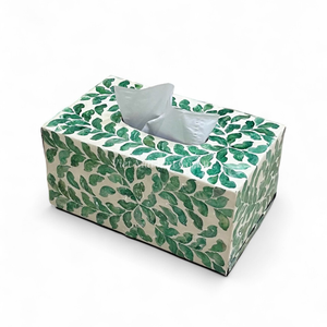Elegante Caja de Pañuelos de Nácar, Cubierta Decorativa para Pañuelos con Incrustaciones de Concha Hecha a Mano - Product Image 3