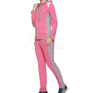 Conjunto Deportivo de Invierno para Mujer, 100% Algodón, Sudadera con Capucha Transpirable, Pantalones Deportivos, Cierre Completo, Ropa Deportiva Informal - Product Image 5