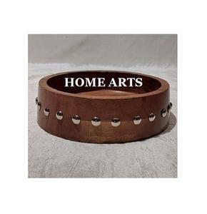 Bol à chocolats en bois de dernière conception bol de service de fruits de forme ovale de couleur brune de la meilleure qualité en Inde - Product Image 3