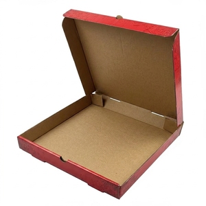 Boîte à pizza carrée en carton, impression quadricolore, logo personnalisé, emballage alimentaire jetable à emporter, design à fentes - Product Image 2