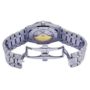 Montre de luxe au design moderne, sertie de moissanite, en acier inoxydable, tendance, 20 mm, quartz - Product Image 6