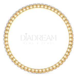 Bracelets en argent sterling 925 exclusifs, sertis de diamants de clarté VVS, plaqués or, tendance pour femmes - Cadeaux et fêtes - Product Image 3