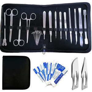 Kit de dissection médicale en acier inoxydable allemand, outils de suture manuels, porte-scalpel, pinces à moustiques, ciseaux iris, certifié CE - Product Image 3