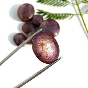 Cabujón de rubí de estrella Natural, piedra preciosa suelta, cristal curativo, rubí, Estrella sedosa, corindón, familia de cristal, lote de colgante de piedra de nacimiento de julio - Product Image 6