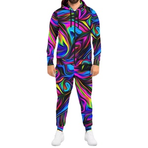 2025 alta calidad diseño personalizado 2 piezas conjunto chándal sublimación hombres Jogging trajes de gran tamaño Full Zip Up chándales - Product Image 1